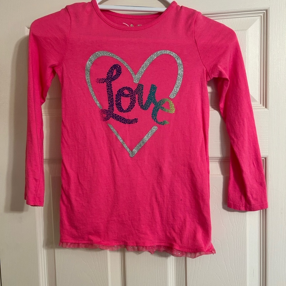 Pink Love Jumping Beans Heart Kids Shirt
